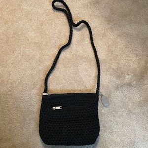 Vintage 90s Crochet Mini Shoulder Bag